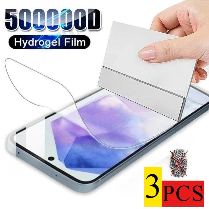 3 ชิ้นคลุมทั้งหมดฟิล์มไฮโดรเจลเหมาะสําหรับ Samsung S26 S25 S24 S23 Ultra Plus S24 FE Galaxy A56 A55 