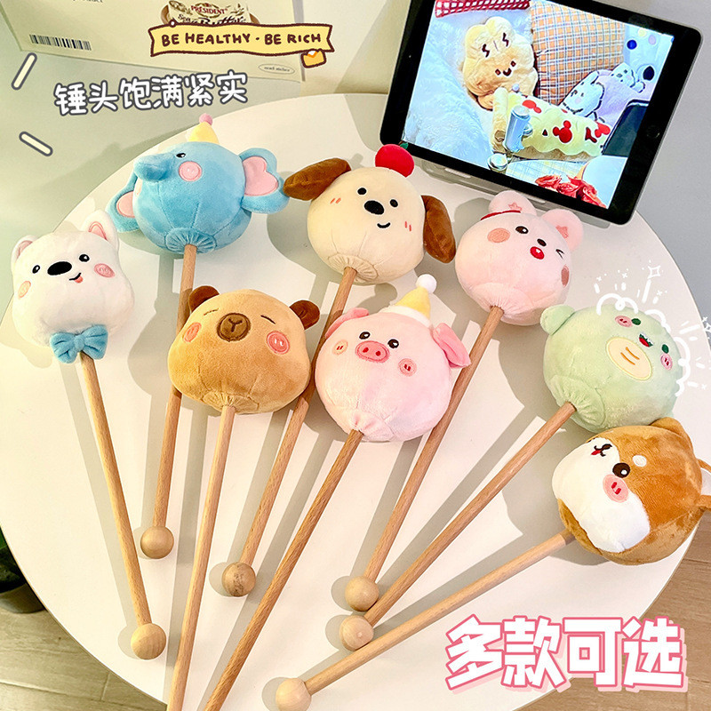 ค้อนนวดตีค้อนติดการ์ตูนน่ารักตุ๊กตาค้อนขนาดเล็กคอไหล่ Meridian ขามือถือกลับ Beater 5CHK