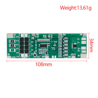 BMS 7S 24V 10A 15A 20A 30A Li-ion 18650 แบตเตอรี่ชาร์จพร้อมฟังก์ชั่นสมดุลวงจรสั้น/อุณหภูมิป้องกัน