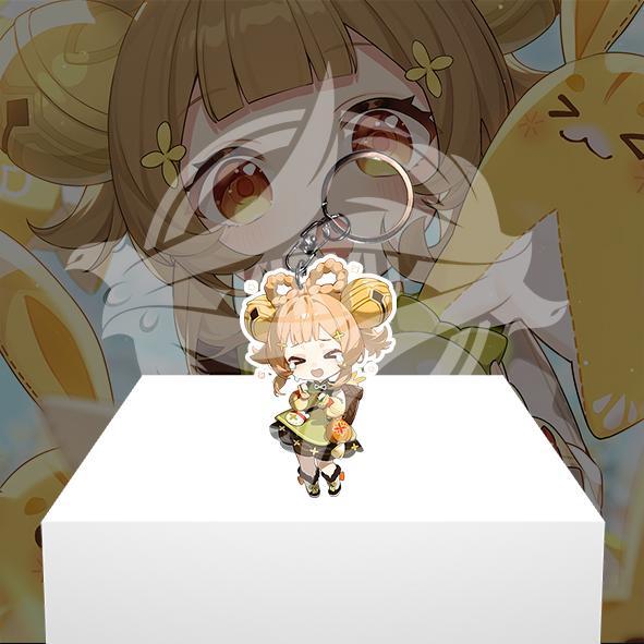 Gantungan Kunci Gantungan HP อะนิเมะเกม Genshin Impact Yaoyao - Ganci Akiri - พวงกุญแจอะคริลิค - Yao