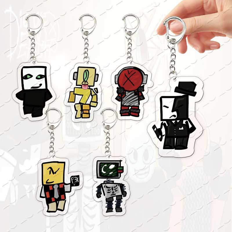 Artful Hawk พู่ Badware Killdroid Pursuer พวงกุญแจสําหรับอุปกรณ์เสริมอะคริลิค Die Of Death KeyRing จี้โซ่แฟน