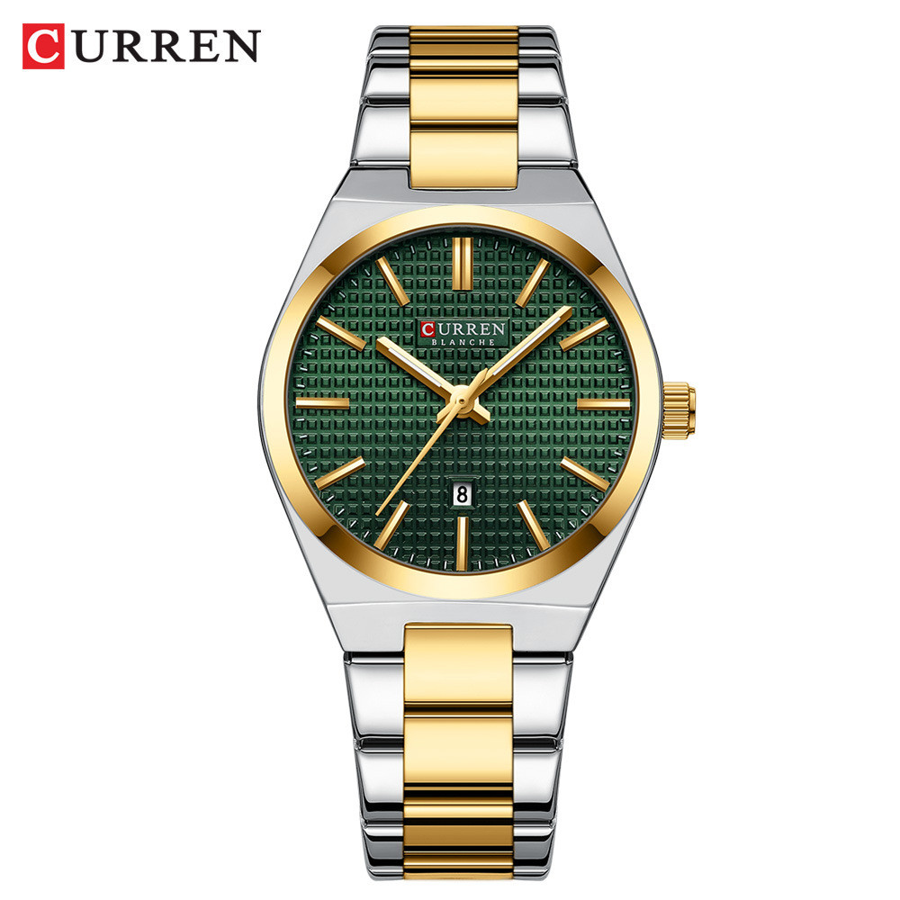 Curren/Curren 8439 สุภาพสตรีนาฬิกาปฏิทินนาฬิกาแฟชั่นผู้หญิงนาฬิกา Casual สายเหล็กนาฬิกาการค้าต่างประ