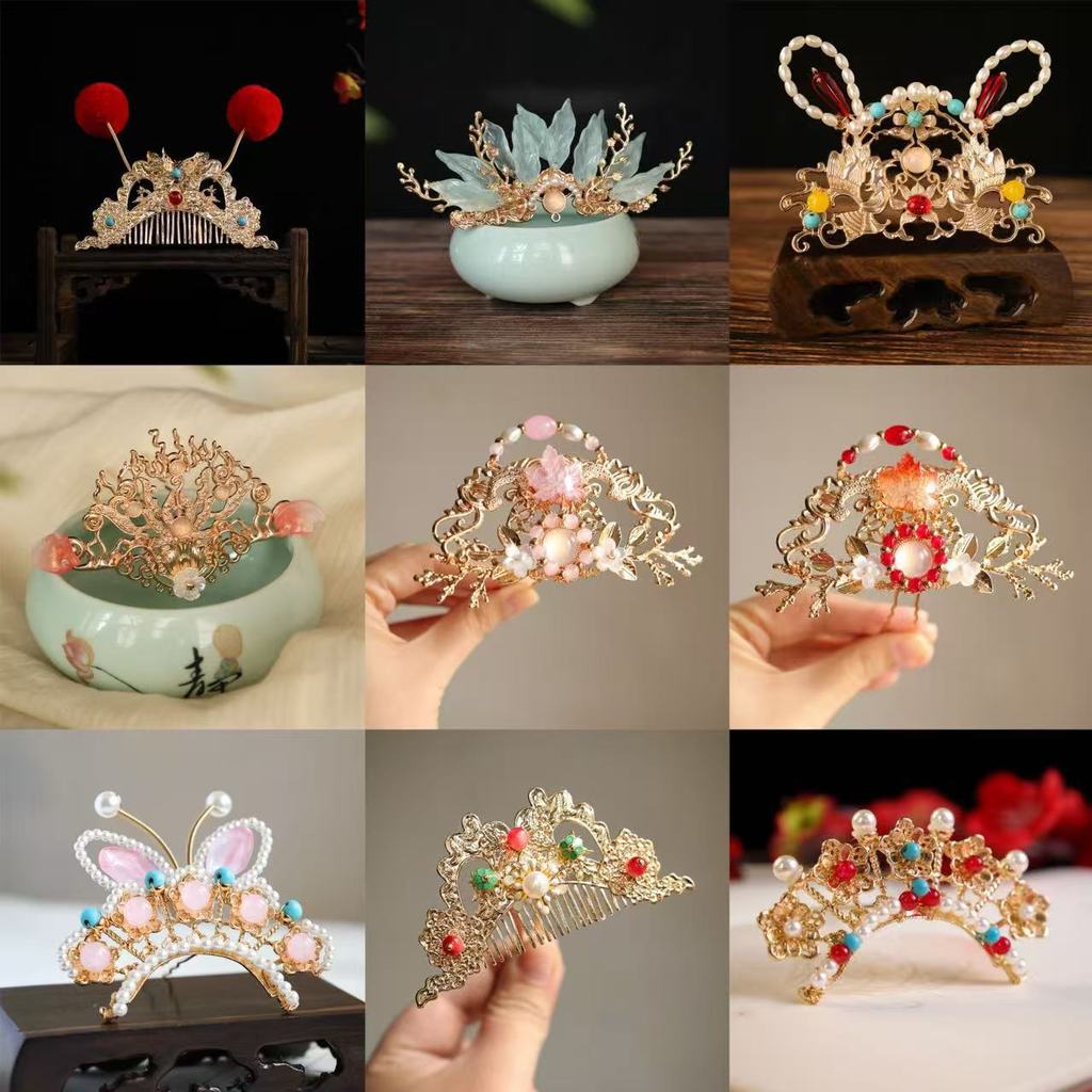 สไตล์โบราณHanfu Xiaotangสไตล์มงกุฎผมเครื่องแต่งกายโบราณAll-MatchเพลงMadeสไตล์จีนHead Crown Hanfuเด็ก