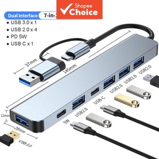 USB A 7 พอร์ตประเภท C Hub 3.0 2.0 Multi-hub Dock Splitter Co…