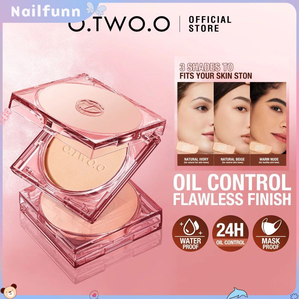 มีสินค้าพร้อมส่ง 1/2/3 ชิ้น O.two.o Fog Mirror Lock Makeup Honey Powder Cake Concealer Foundation Br