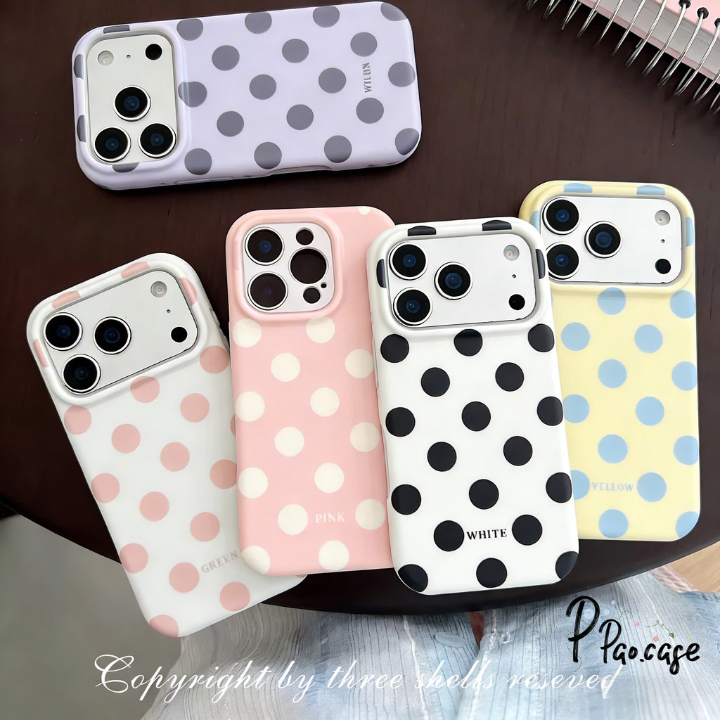 เคสไอโฟน13 15 17สำหรับ iPhone 14 16 15 17 air 12 13 Pro Max 15 16 14 Plus 15 14 Pro เคสIMD ลายจุดคลาสสิคสวยงาม