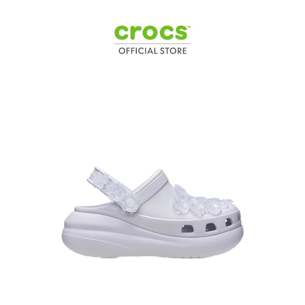 CROCS รองเท้าลำลองผู้ใหญ่ CRUSH TRANSLUCENT FLORAL CLOG  รุ่น CS 213121-5BO - FROSTED GRAPE