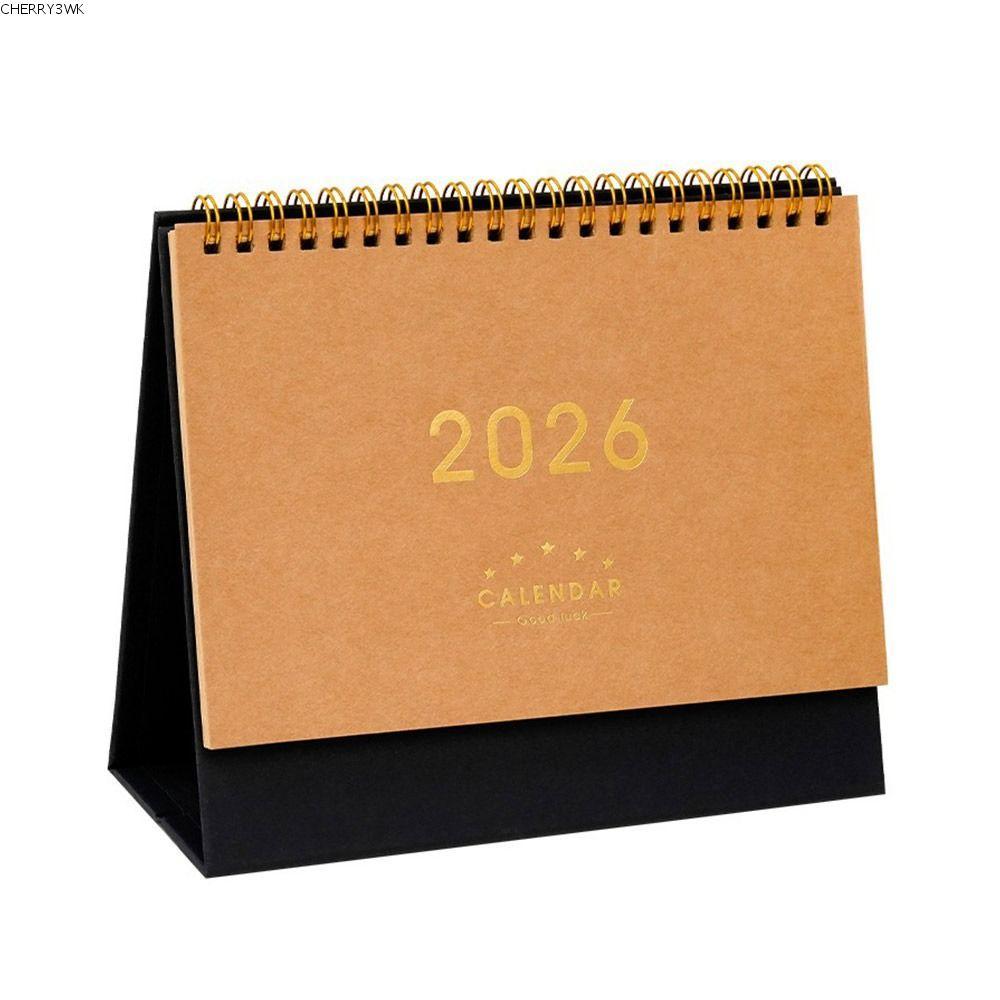 19VJKEPSHOP ปฏิทินกระดาษตั้งโต๊ะ, 2026 Multi-function Planner Sched Style Yearly Home Decor Notebook Agenda Organizer Home Office