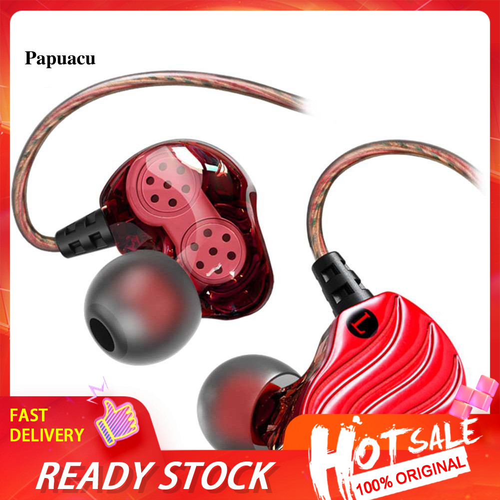 QKZ KD4 หูฟังชนิดใส่ในหูแบบมีสาย HiFi Dual Units หูฟังวิ่งกีฬาหูฟัง