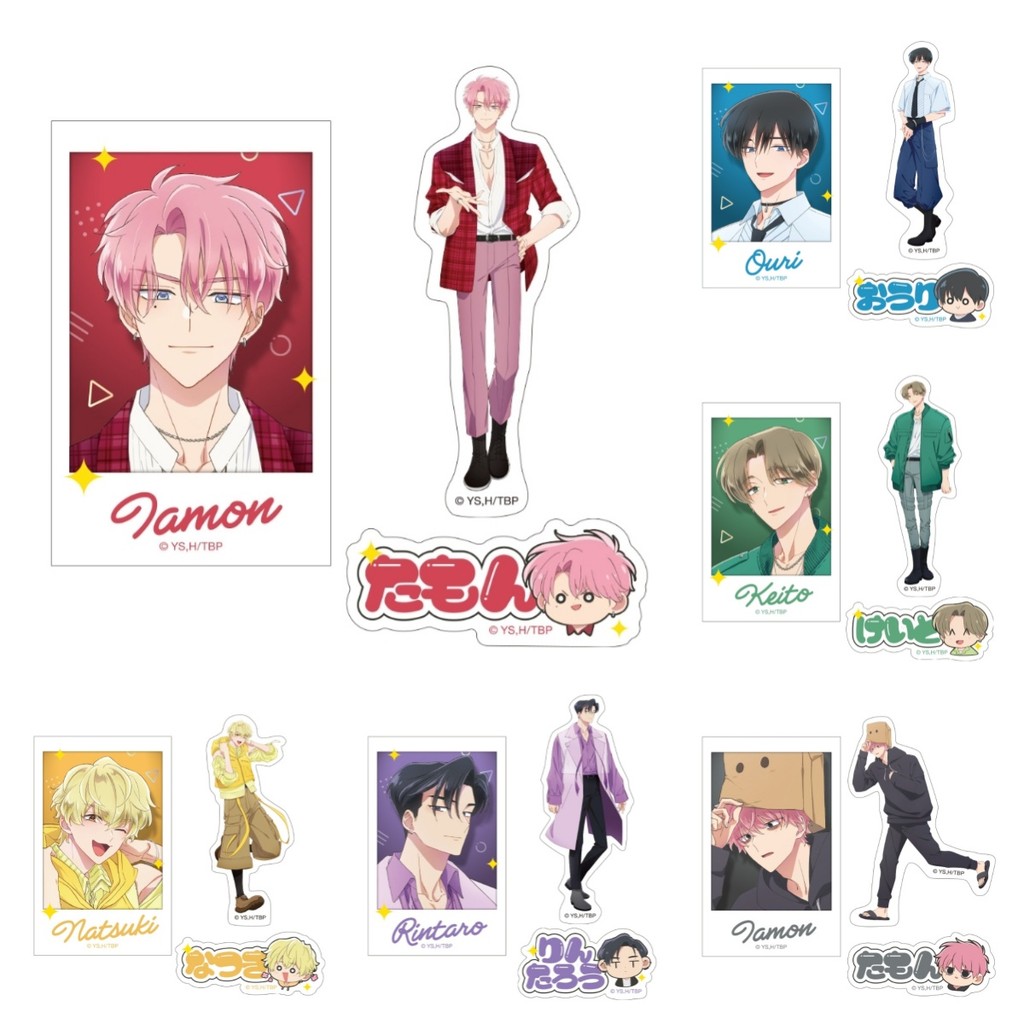Tamamons B-Side Key Chain ผู้หญิง Fukuhara Tammon แผ่นตกแต่งโต๊ะ Sakaguchi Sakurari Standee คอลเลกชันเครื่องประดับตุ๊กตาอะคริลิคของขวัญ