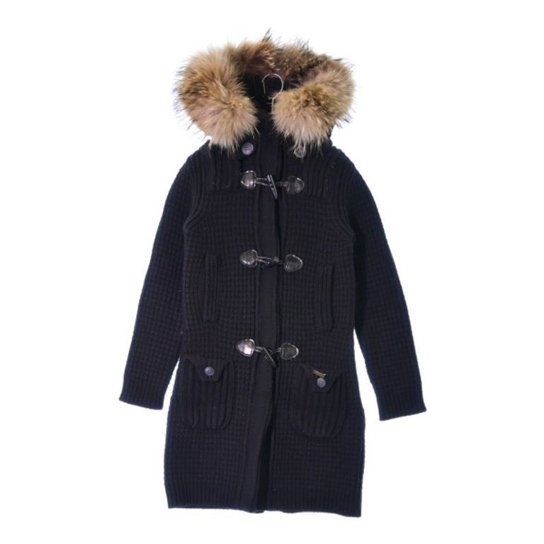 Bark Duffle Coat Women black Direct from Japan Secondhand