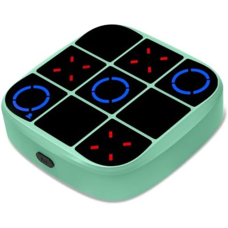 Tic-Tac-Toe Bolt Game, 4-in-1 Handheld Puzzle Games Console, Electronic Tic-Tac-Toe Game for Educati