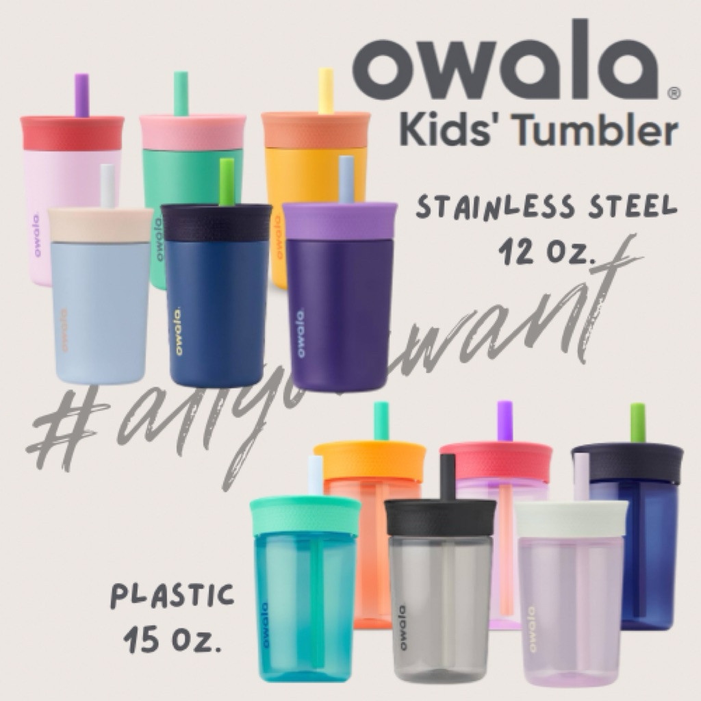 Owala Kids Tumbler / FreeSip Sway / Freesip Water Bottle / SmoothSip® ขวดน้ำเก็บความเย็น แก้วน้ำเด็ก