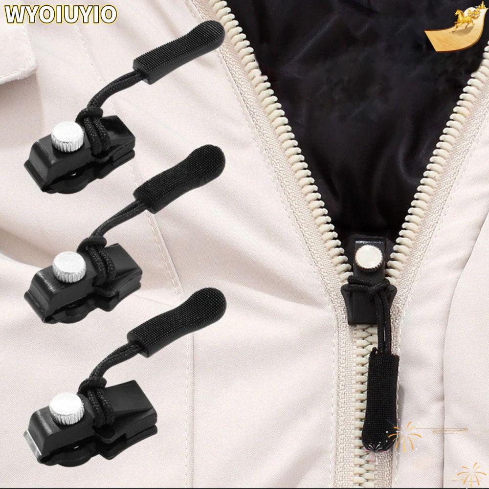 WYOIUYIO หัวซิป, เปลี่ยน Bad Buckle DIY ชุดซ่อมซิป, โลหะ 3 ขนาดที่แตกต่างกันเครื่องมือเย็บผ้า Instant Zipper Puller