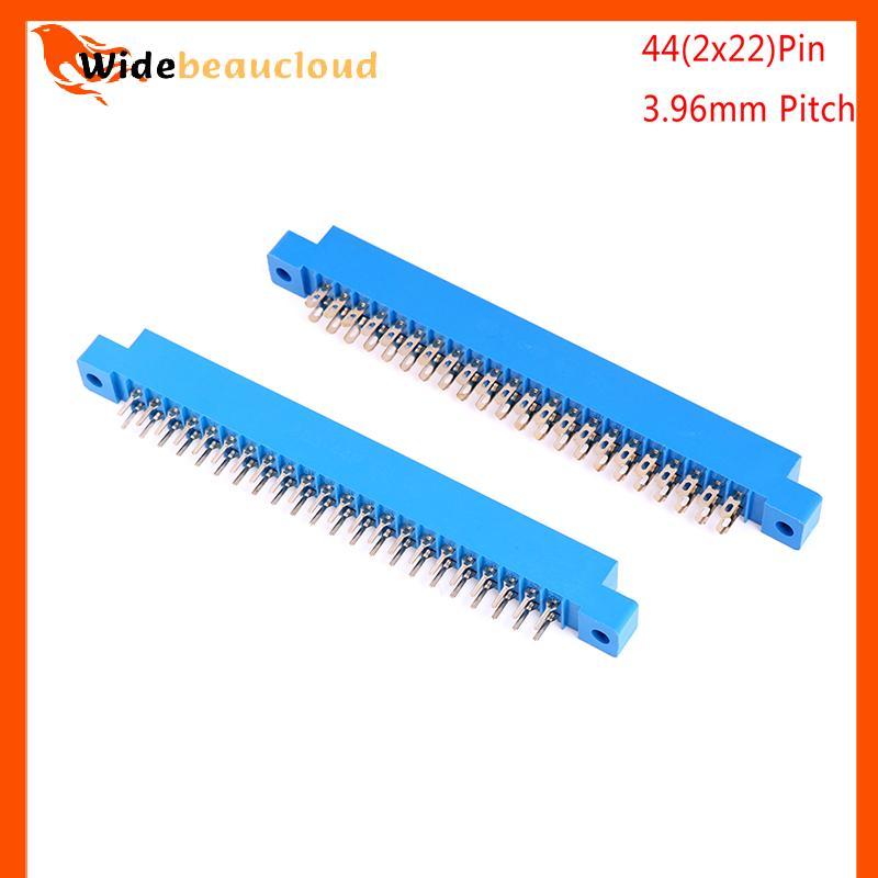 Widebeaucloud ขั้วต่อขอบการ์ด PCB 1x dual 2 X 22 PIN 44 Pin 3.96mm gold slot บัดกรี soet Nice