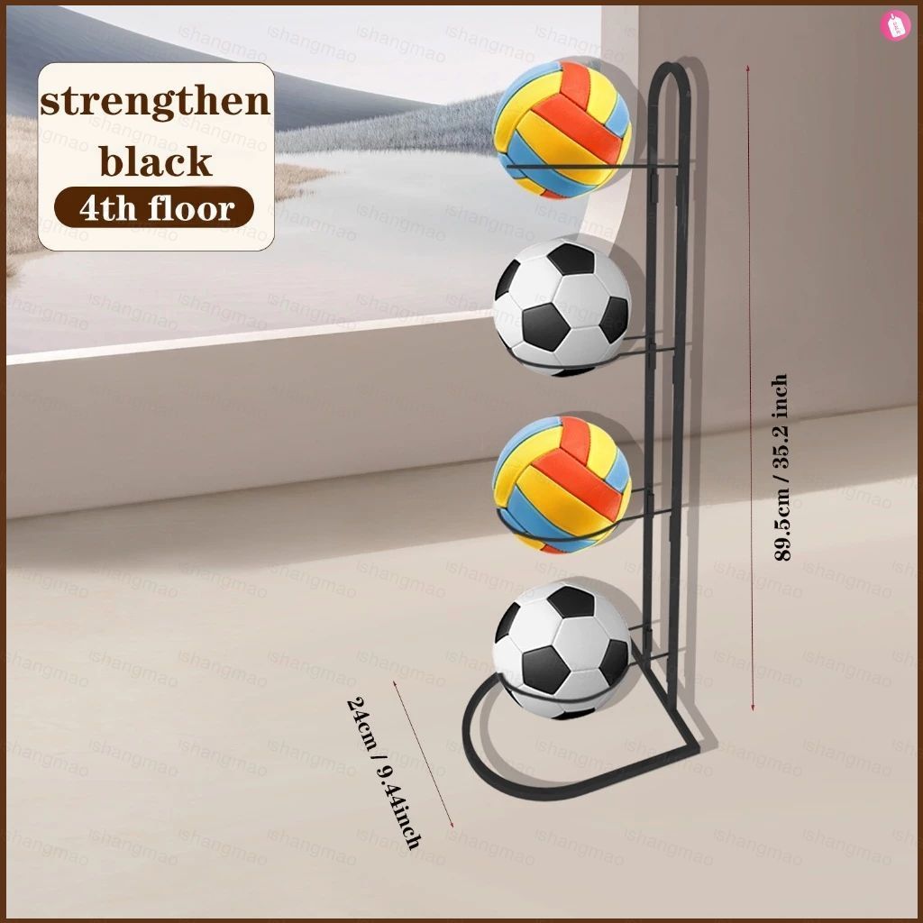 XX1J บาสเกตบอลแหวน Organizer ฟุตบอลวอลเลย์บอลรักบี้ Ball Rack 3/4/5 ชั้น Cube แนวตั้ง XX1J