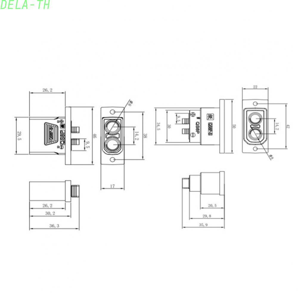 For Electric Battery Connector QS8PS Male Female 110A Spark Lock Connectors