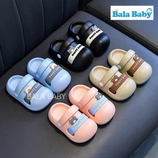 รองเท้าแตะเด็ก รองเท้าหัวโต ลายหมี Happy Baby น่ารัก ใส่สบาย กันลื่น น้ำหนักเบา ใส่ได้ทั้งเด็กชายเด็กหญิง DDX68