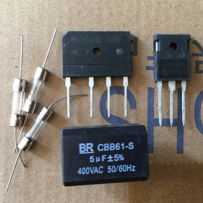 ชุดอะไหล่ซ่อมเตาแม่เหล็กไฟฟ้า H20R1203 IGBT ฟิวส์15A บริดจ์25A D25XB80 อะไหล่ทดแทนได้ทั่วไป