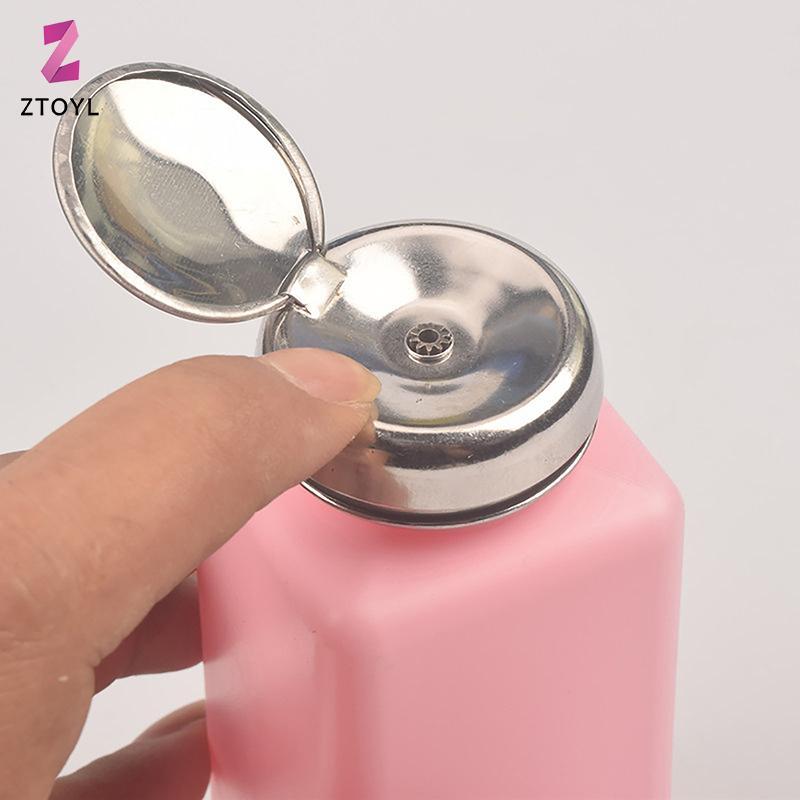 Null 100/200/250ML Liquid แอลกอฮอล์กด Antistatic เล็บลบ Dispenser ทําความสะอาดสูบน้ําขวดรีฟิลผู้ถือ Salon แต่งหน้า null