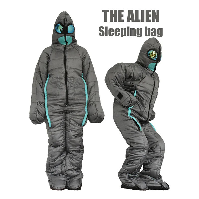 Original Original Alien Walkable Sleeping BagHumanoid Body Sleeping Bag Mummy Warm Camping Sleeping 