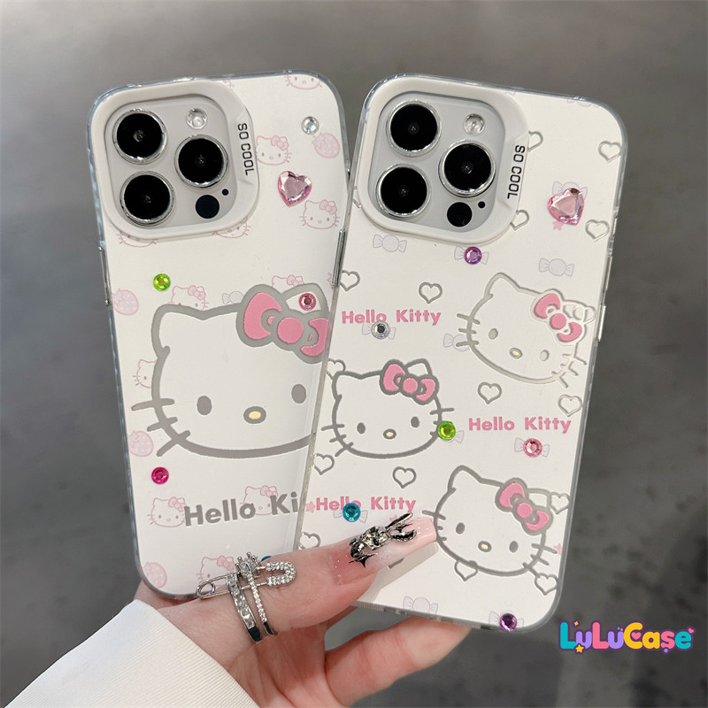 เหมาะสำหรับ OPPO A3s A38 A18 A58 A16 A16s A12 A7 A77 A17 A78 A55 A96 A77s A54 A15 A5s เคสโทรศัพท์ลายคิตตี้สุดน่ารัก