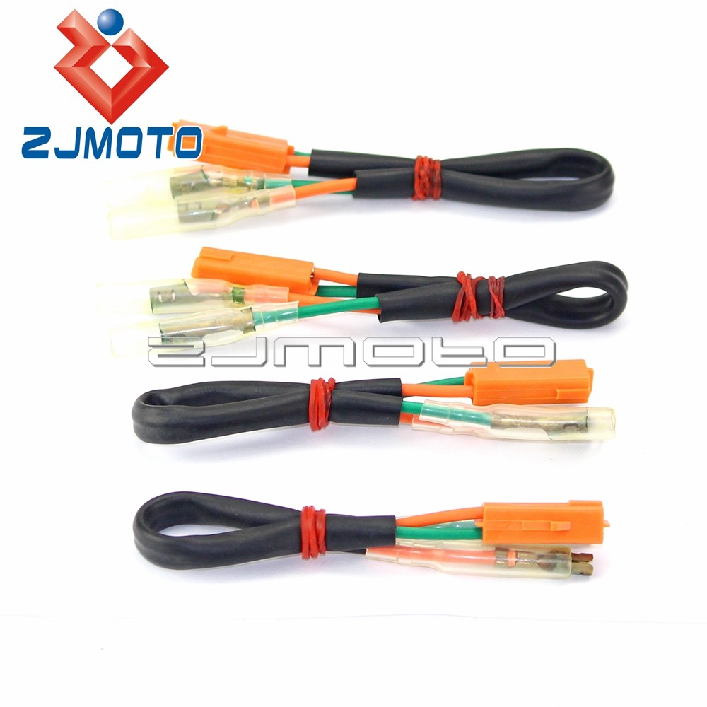 TC Motorcycle Turn Signal Wiring Harness Connectors Plugs For Kawasaki Z125 Z250 Z300 Z650 Z900 Ninj