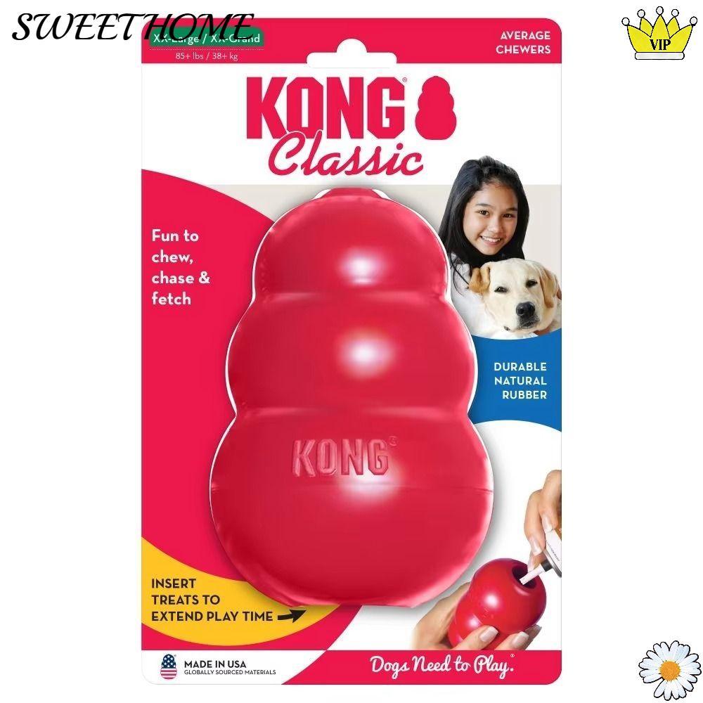 SWEETHOME Kong ของเล่นสุนัข, ของเล่นลูกสุนัข Erratic Bounce Kong ได้, ยางคลาสสิกหลายขนาดของเล่นเคี้ย
