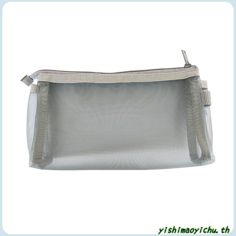 กระเป๋าดินสอ ญี่ปุ่น MUJI เครื่องเขียนโปร่งใสตาข่ายดินสอสอบนักเรียนสําหรับผู้ชายและผู้หญิงเรียบง่ายก