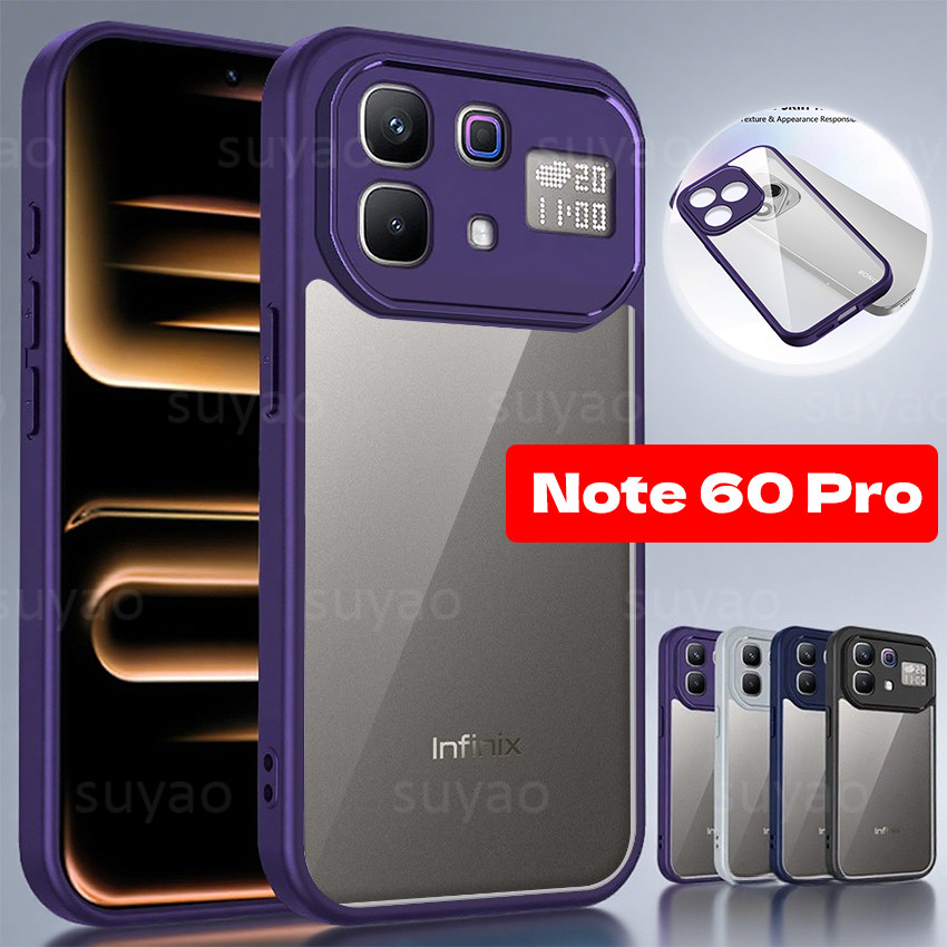 สําหรับ infinix Note60Pro หมายเหตุ 60 Pro 2026 โปร่งใส Matte เคสโทรศัพท์ซิลิโคนปลอก Note60 60Pro ShockProof กล้องเลนส์ป้องกัน TPU + PC ปกหลัง