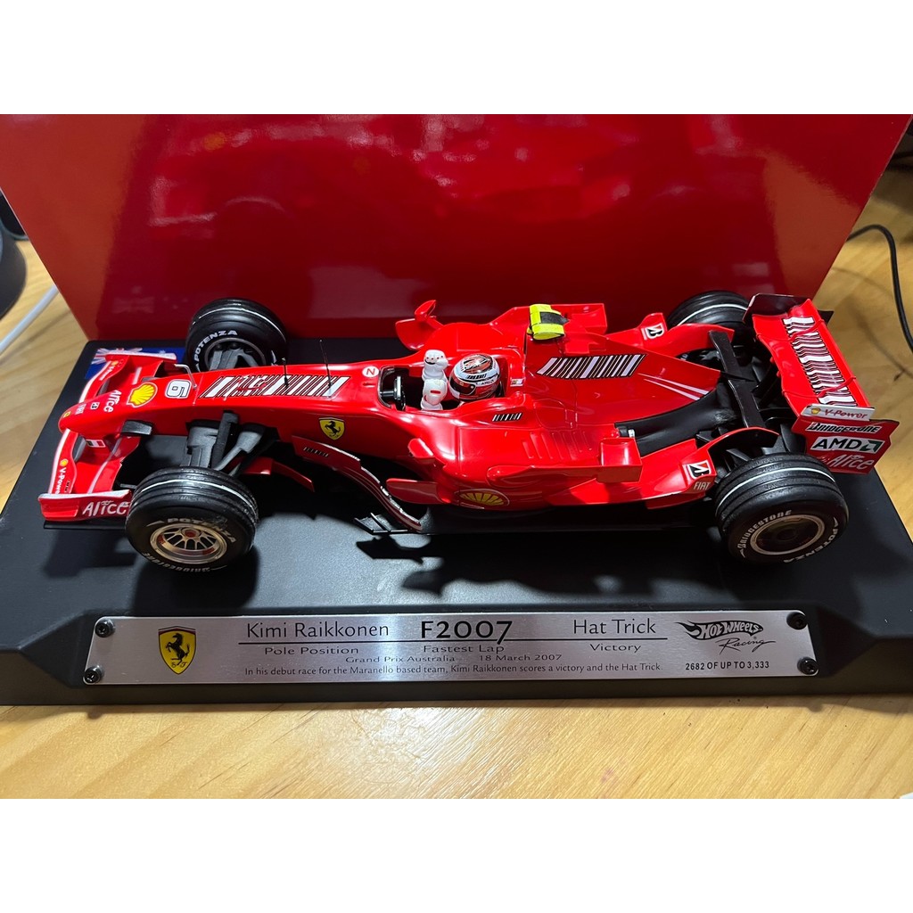 Hot Wheels f1 1: 18 Ferrari f2007 Australia Station kimi Lecin Ferrari Life First Win Barcode Water 