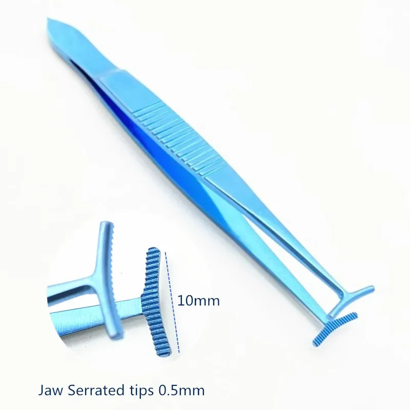 Ophthalmic Conjunctiva Forcep Ophthalmic ผ่าตัด Forcep แหนบตาไทเทเนียม
