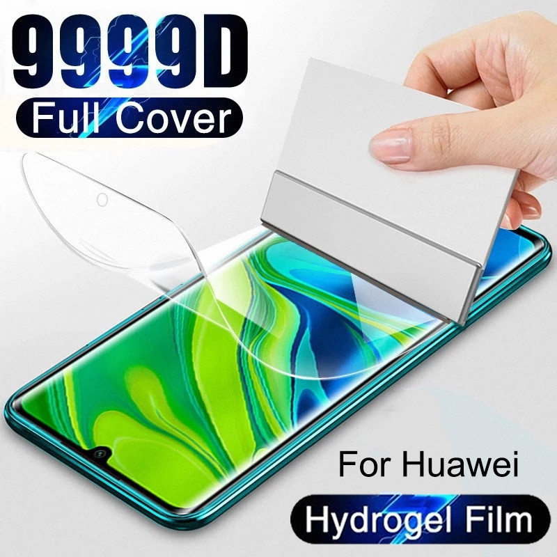 9999D Soft Full Cover Hydrogelฟิล์มHuawei P50 P40 P30 P20 Pro P30 Lite P10 Plus Mate 30 20 10 Nova 3
