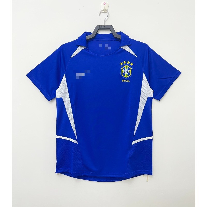 Retro 2002 Brazil away football short Sleeve jersey