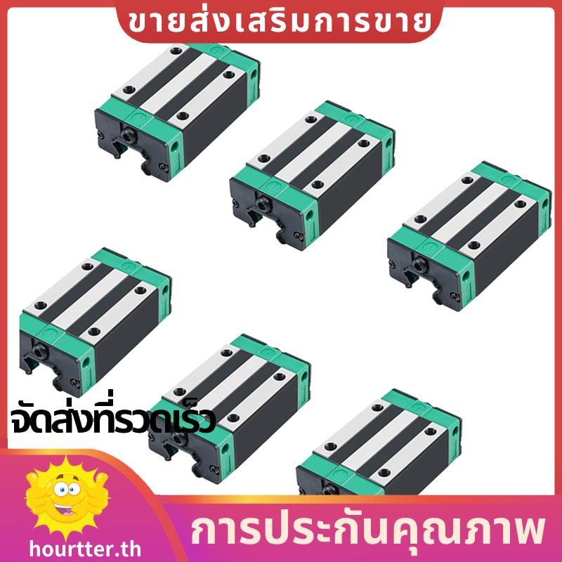 6 ชิ้น HGH20CA Linear Slider แบริ่ง HGH20CA แบริ่งสแควร์ Slider Block สําหรับ HGR20 ประกอบสูง CNC Li