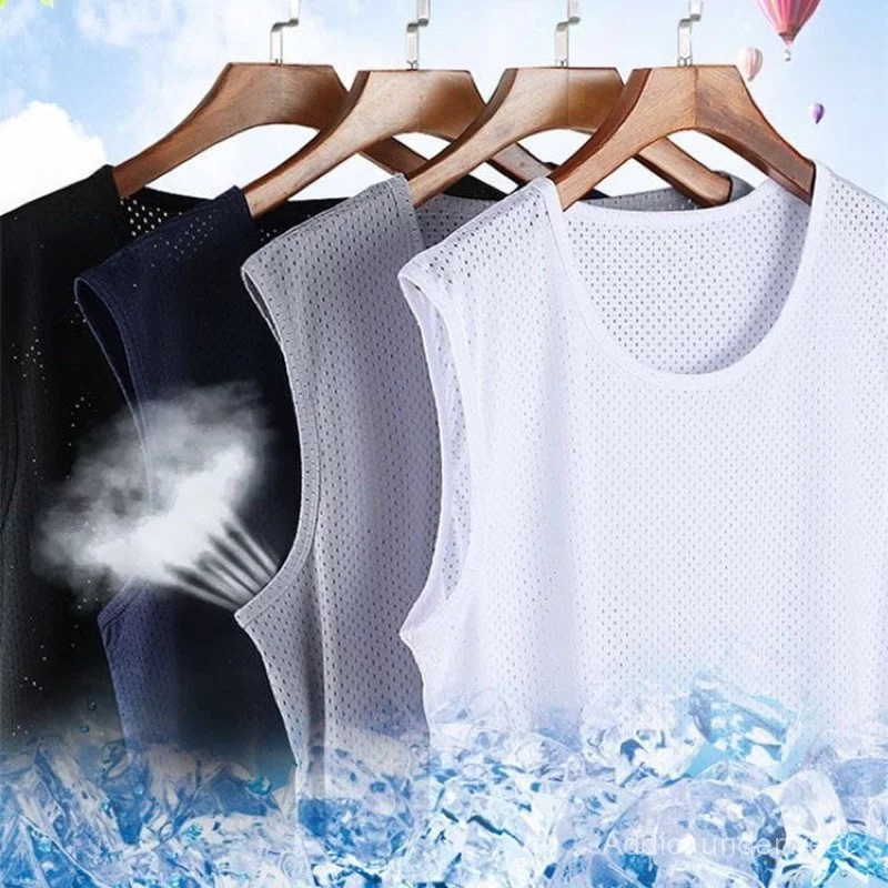 เสื้อกล้ามชาย มีรูระบายอากาศ ใส่เย็น แห้งไว้ มี4สี ขนาดมีL-5XL พร้อมส่ง กทม