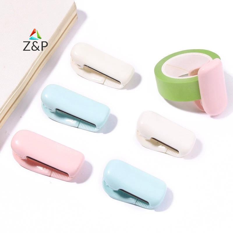 Z&P กระดาษเทปตัดคลิป Mini Hand-torn เทปผู้ถือมือเทปสแตนเลสหยัก de เครื่องตัดอุปกรณ์สํานักงาน COD