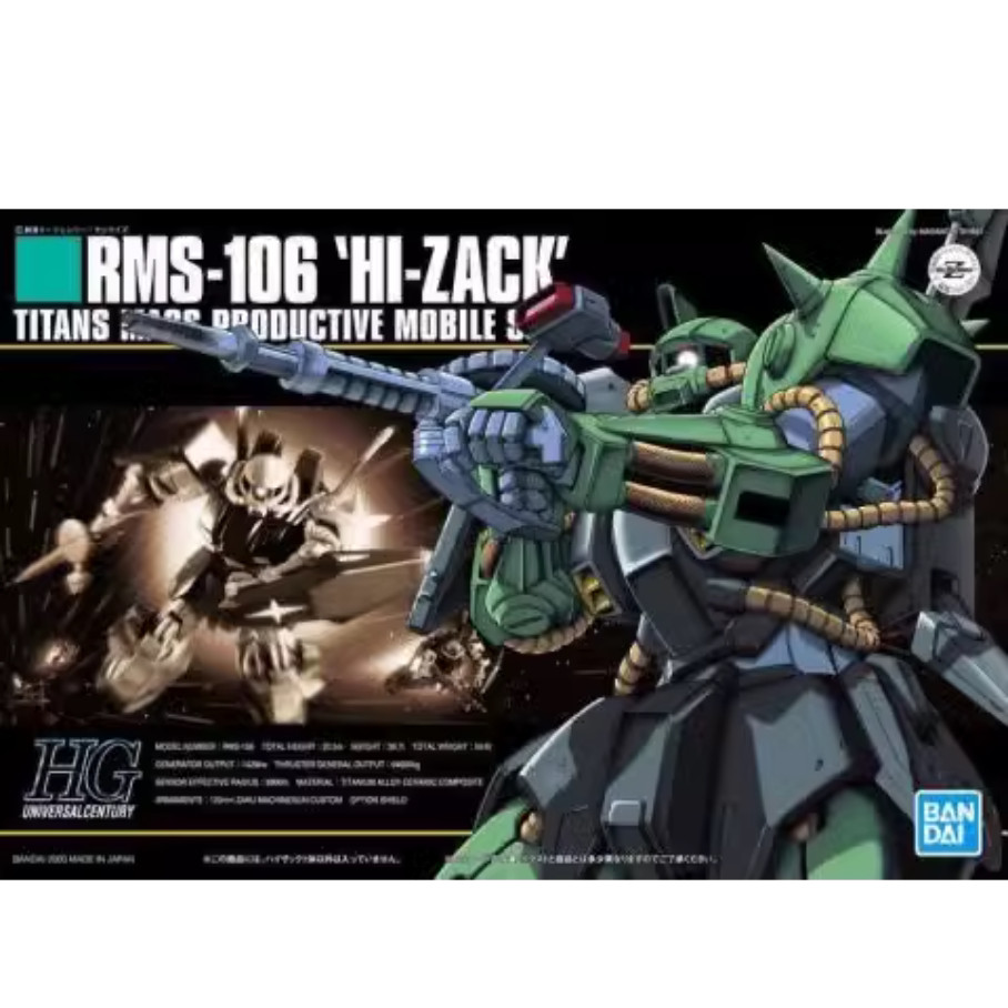 GUNDAM HG HGUC 012 1/144 Hi-Zack RMS-106 Zhagu Animation สินค้าของสะสมประกอบรุ่นของขวัญ