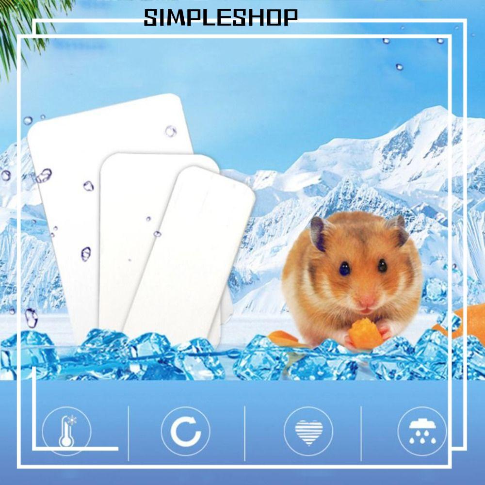 SIMPLESHOP Pet Cooling Board, Silver Aluminium-พลาสติก Hamster Cooling Board, Cool Hamster Rabbit Su
