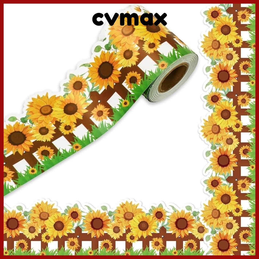 CVMAX แถบขอบกระดานดำ 7.5 ซม. กระดาษกาวในตัว ตกแต่งห้องเรียน DIY งานฝีมือสร้างสรรค์