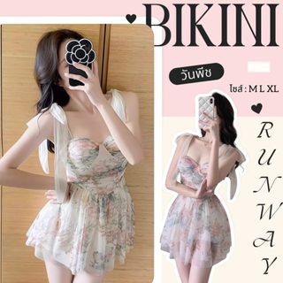 BIKINI RUNWAY ชุดว่ายน้ำวันพีช กระโปรง ชุดใส่ไปทะเลน่ารักๆ ช…
