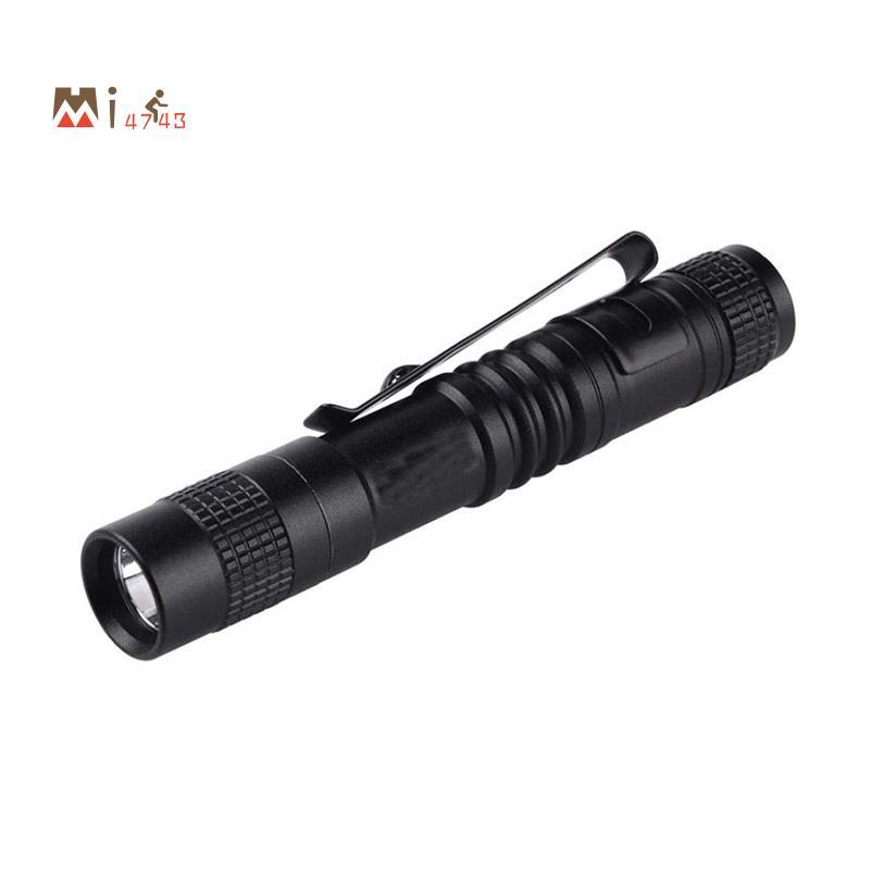 Mi4743ไฟฉายปากกาไฟฉาย Super Small Mini AAA XPE-R3 โคมไฟ LED เข็มขัดคลิปไฟพร้อม