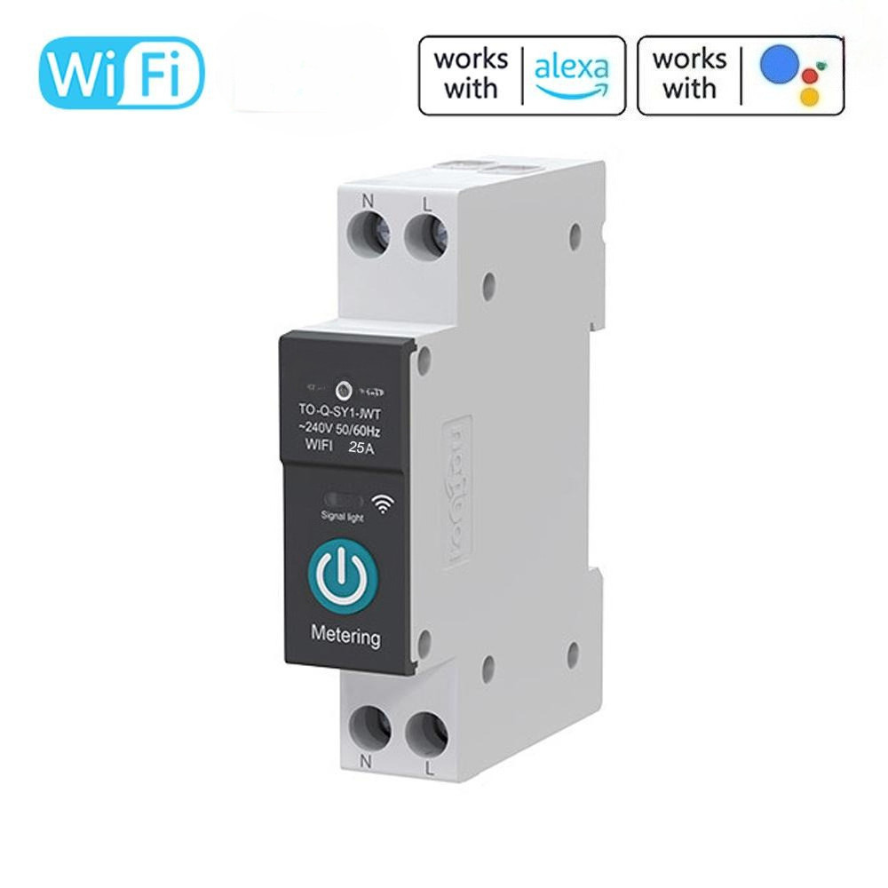 Tuya WiFi อัจฉริยะ Circuit Breaker รีโมทคอนโทรลไร้สายสวิทช์ควบคุม Mobilephone APP ระยะไกลดู Home Cir