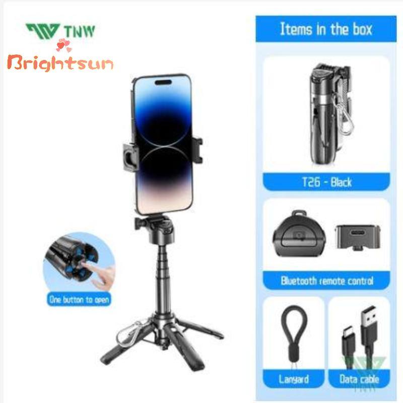 [BT-t] TNW T26 Selfie Sti Mini ขยายโทรศัพท์ Grip ขาตั้งกล้องถ่ายภาพระยะไกล Vlog วิดีโอใหม่