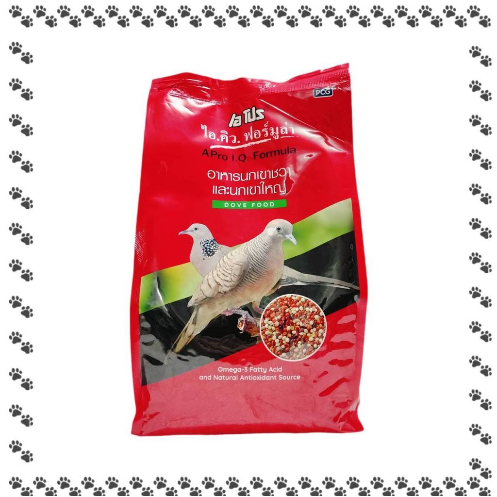 Apro IQ Formula อาหารเม็ดสำเร็จรูป สำหรับนกเขาเล็ก-ใหญ่ ขนาด 1 Kg.