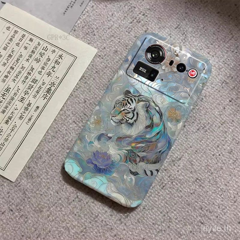สําหรับ Nubia Z80 Ultra Case Creative ยุโรปและอเมริกาการ์ตูนสีเสือฝาครอบโทรศัพท์สําหรับ ZTE Nubia Z7