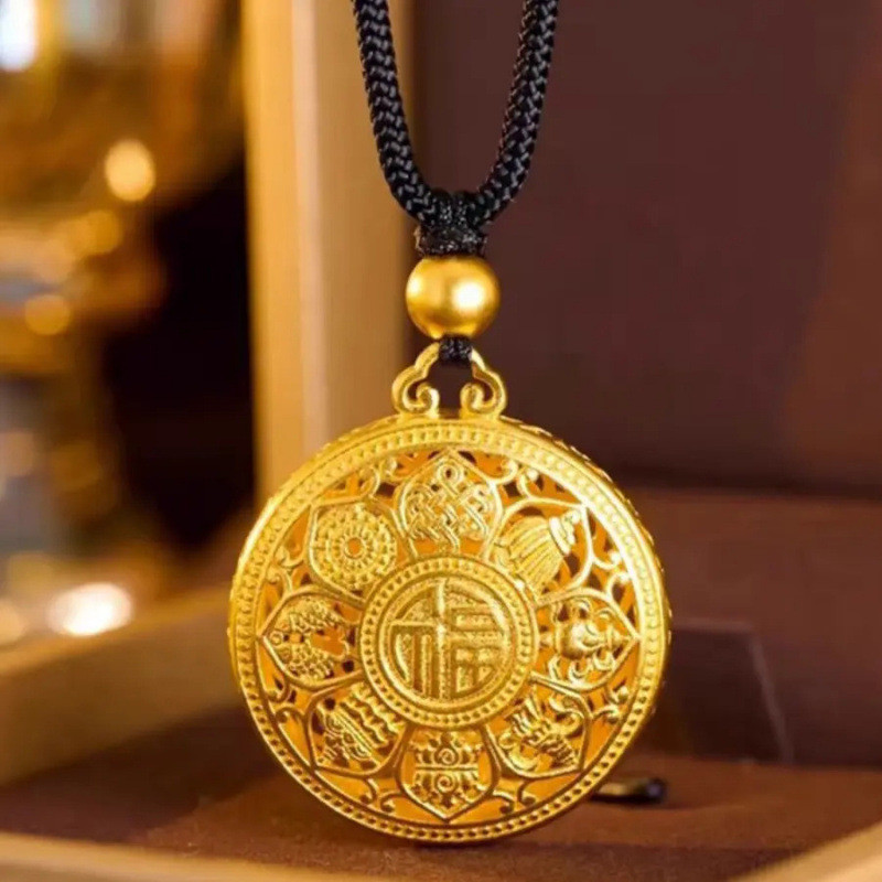 จี้ทอง Fu Babao Lotus Compass Lanyard Necklace Friends 26.3.19