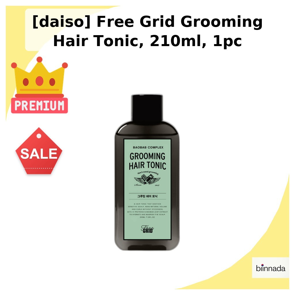 [daiso] Free Grid Grooming Hair Tonic, 210ml, 1pc / Korean Hair Tonic / Volume & Texture / ของแท้ 10