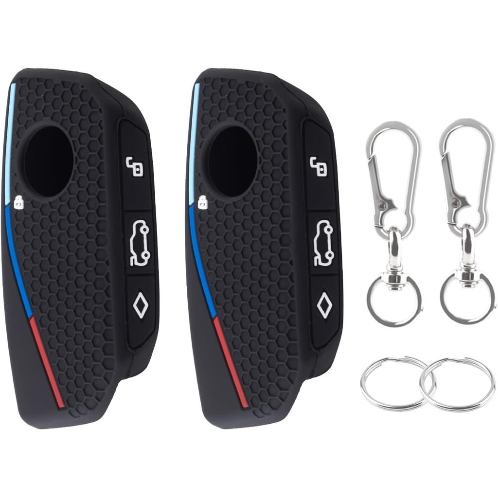 2 แพ็คซิลิโคน Key Fob สําหรับ BMW 2023-2026 5/7 Series 735i 740i 760i i5 i7 iX X5 X6 X7 M60, กุญแจรถ