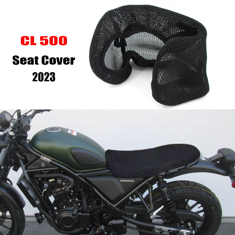 ZCL500 3Dรังผึ้งตาข่ายเบาะรองนั่งสําหรับHonda CL 500 CL 500 2023 ฝาครอบที่นั่งรถจักรยานยนต์ที่นั่งป้